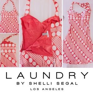 Laundry by Shelli Segal Fit Flare Halter Dress